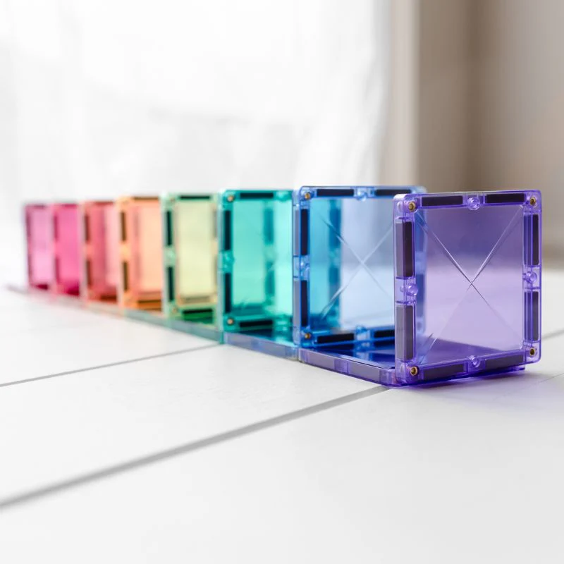 Connetix Magnetic Tiles 40 Piece Pastel Square Pack - Image 4