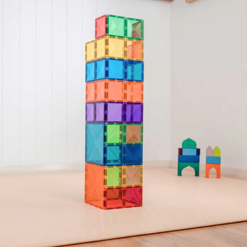 Connetix Magnetic Tiles 42 Piece Rainbow Square Pack - Image 4