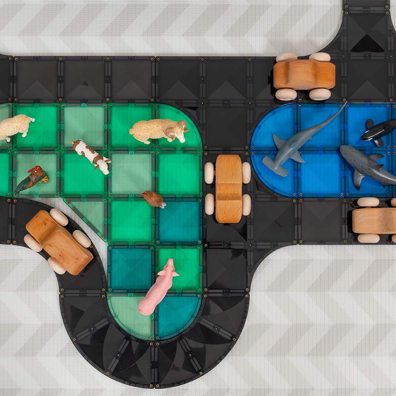 Connetix Magnetic Tiles 48 Piece Roads Creative Pack - Image 12