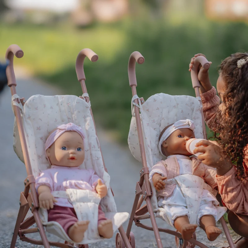 Little Dutch Metal Doll Stroller - Pink - Image 14