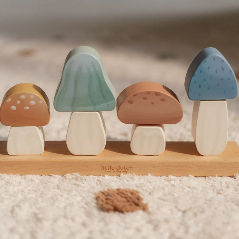 Little Dutch Mushrooms Stacking Puzzle - Forest Friends - Image 7