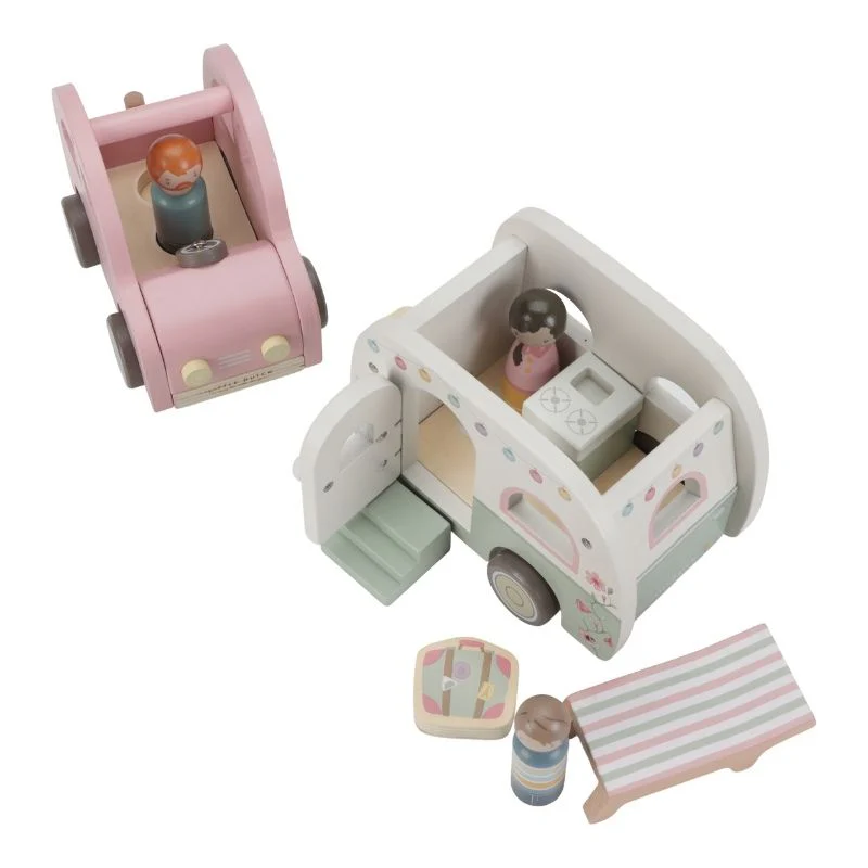 Little Dutch Toy Car with Caravan - Image 12