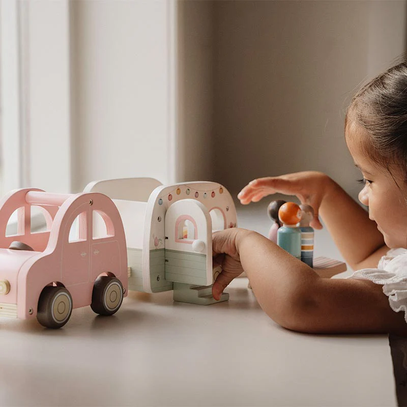 Little Dutch Toy Car with Caravan - Image 8