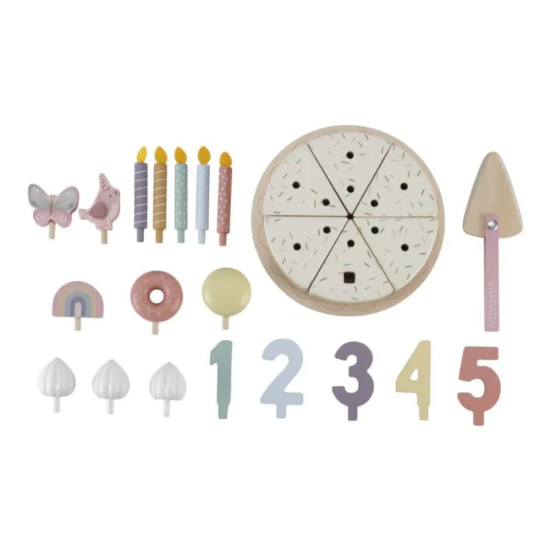 Little Dutch Wooden Birthday Cake - Pink - Image 6